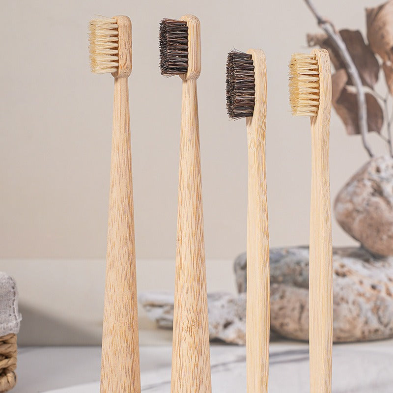 Degradable Bamboo Toothbrush with Boar & Horse Hair