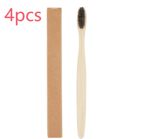 Degradable Bamboo Toothbrush with Boar & Horse Hair